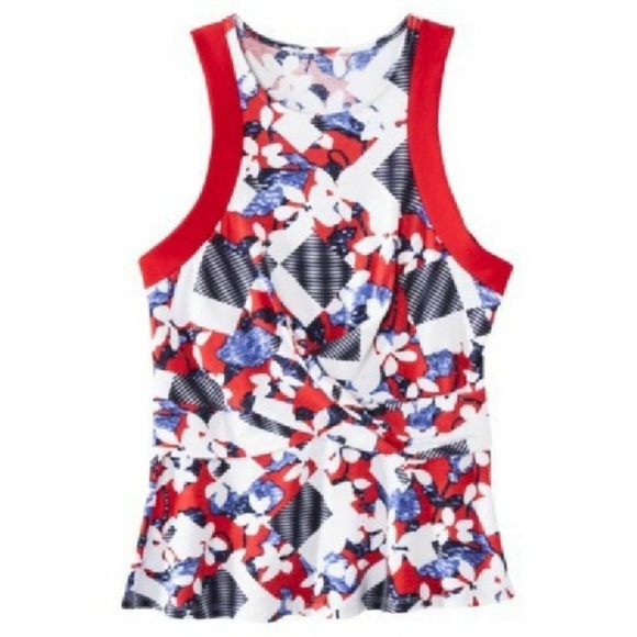 Peter Pilotto for Target Red Floral Print Tank Top - Picture 1 of 2